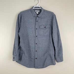 Duluth Trading Co Free Swingin' Twist Cotton Relaxed Fit Shirt Blue Men's Size L